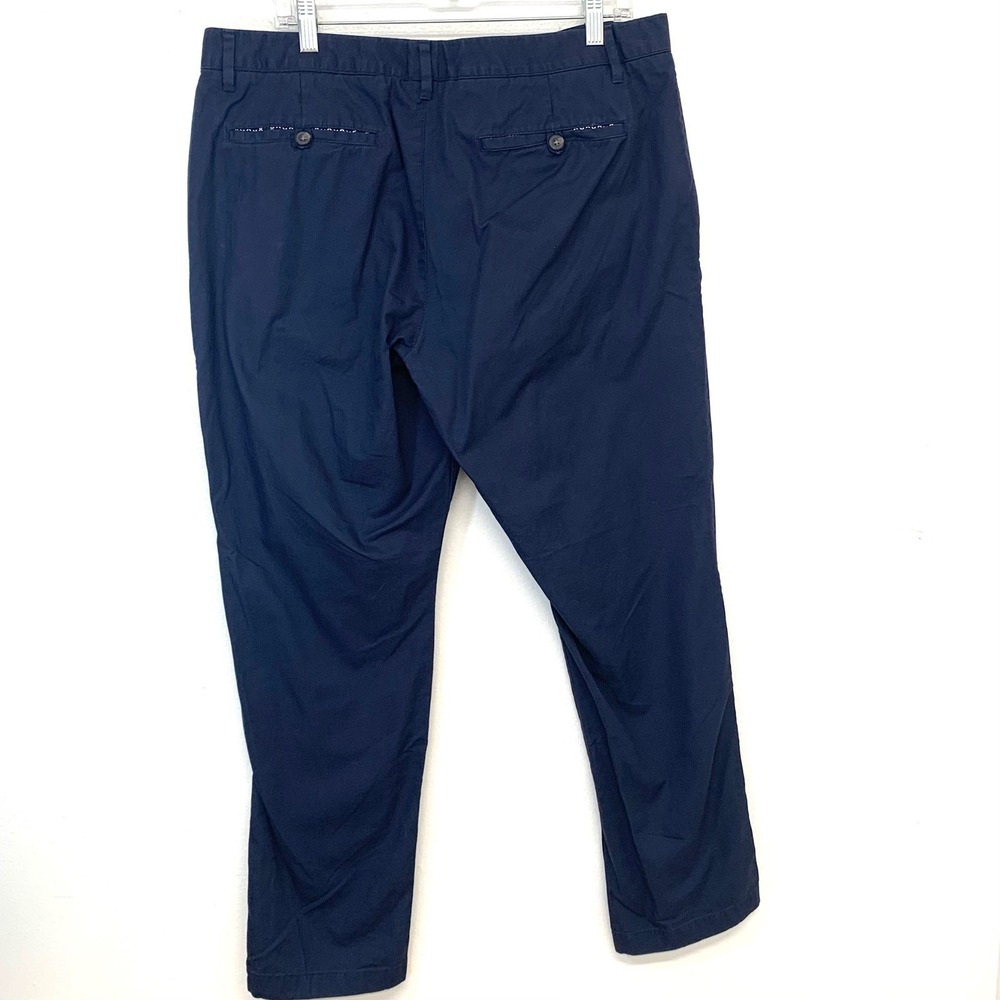 Bonobos‎ Mens Navy Blue Chino Pants Cotton Straight Leg Casual Trousers 36/30